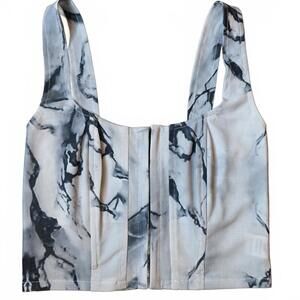 Akira Women’s Marble Cropped Corset S – Bold, Flattering Cut, Party & Night Out